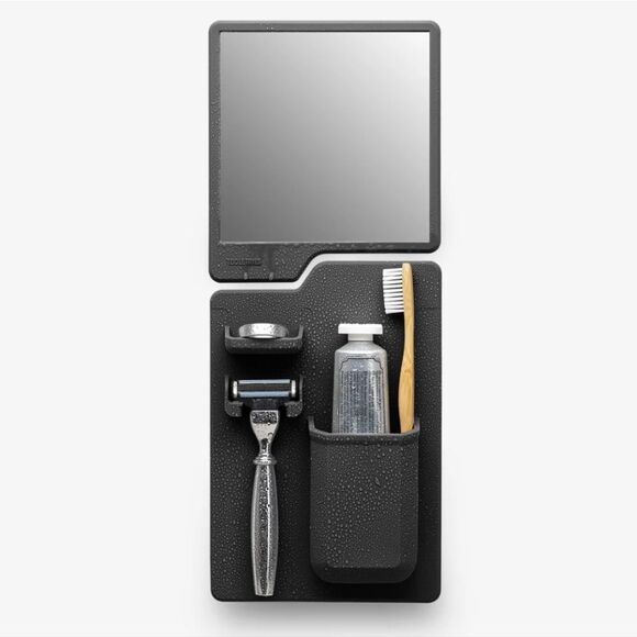 Tooletries Harvey & Oliver Set Shower Mirror, Toothbrush & Razor Holder - Picture 2 of 11